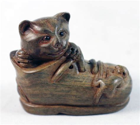 The ghosts, mermaids, and beautiful rats of japan's tiny netsuke carvings these pictures of this page are about:netsuke cat british museum. 19th Century Japanese Netsuke Cat in Boot