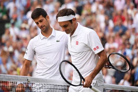 Djokovic, the top seed, is halfway to a calendar grand slam after winning both the australian open and the french open, he now has 19 majors, one shy of the record shared by roger federer and rafael nadal. Novak Djokovic and Roger Federer in opposite hales of ...