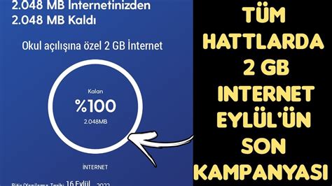 BEDAVA İNTERNET TÜM HATTLARDA GB İNTERNET turkcell bedava internet