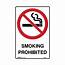 Prohibition Sign  Smoking Prohibited