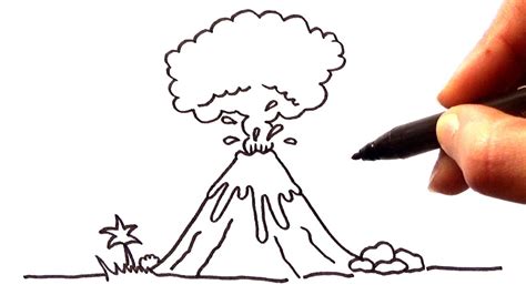 Cómo Dibujar Un Volcán Paso A Paso Dibujo De Un Volcan Fácil Youtube