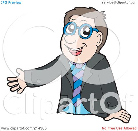 Royalty Free Rf Clipart Illustration Of A Presenting Young