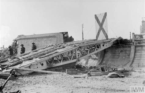 Bridging The Sea Wall Bridge Left By Avre Battle Of Normandy
