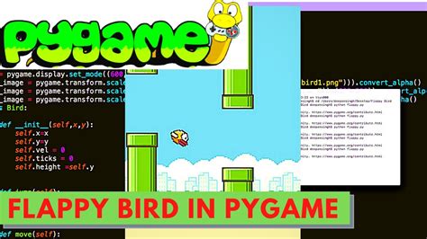 Flappy Bird In Pygame Pygame Build Your First Game Flappy Bird Youtube