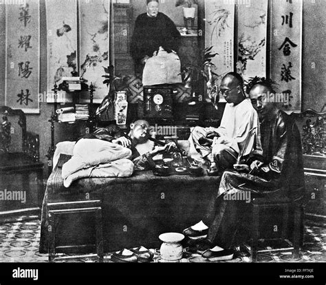 China Opium Smokers Nopium Smokers In A Den In China Photographed