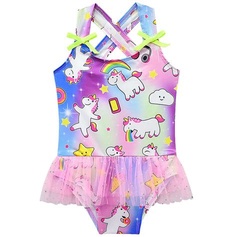 Girls Unicorn Swimming Costume Swimsuit Swimwear Seven Designs Bikini 3