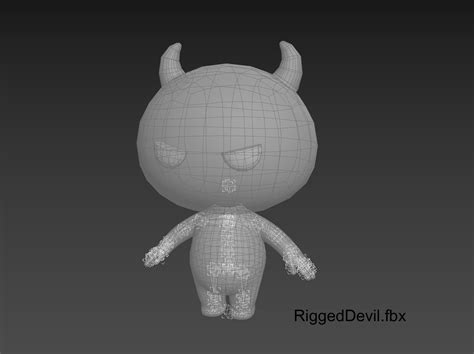 Character084 Rigged Devil 3d Model Rigged Cgtrader