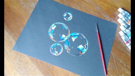 Bubbles Painting How To Paint Bubbles Tutorial Youtube