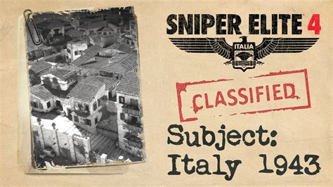 Sniper Elite 4 Italy 1943 Story Trailer Youtube