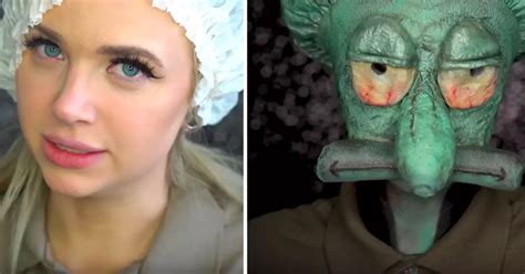 This Artist Turned Herself Into Squidward Using Only