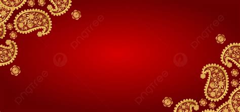 Indian Traditional Wedding Pattern Red Background India Wedding