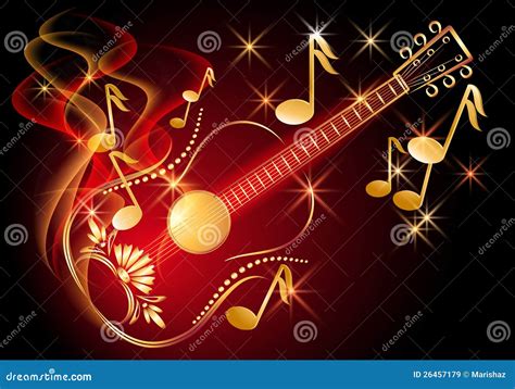 Guitar And Musical Notes Royalty Free Stock Images Image 26457179