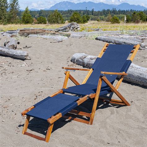Patioflare Portable Lounge Chair with Leg Rest, Blue | JR Home