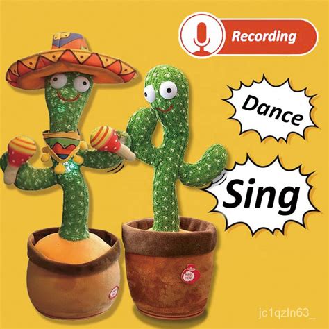 Factory Hot Tik Tok Toys Mexican Cactus Dancing Talking Toy Styles Recording Recharge Plush