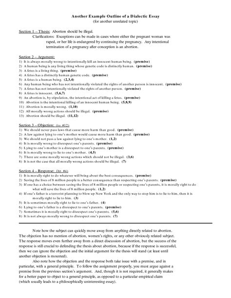 Wanting to either restrict or increase access to the procedure. 010 Abortion Research Paper Outline Example 336771 0 ...