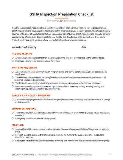 Osha Self Inspection Checklist 2007 2024 Form Fill Ou Vrogue Co