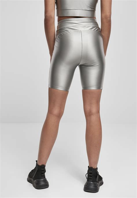 Ladies Highwaist Shiny Metallic Cycle Shorts Tb4342