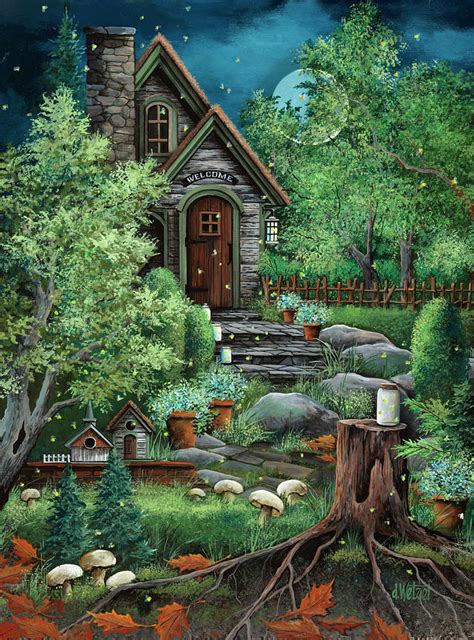 Fairyland And Fireflies Painting By Debbi Wetzel Fine Art America