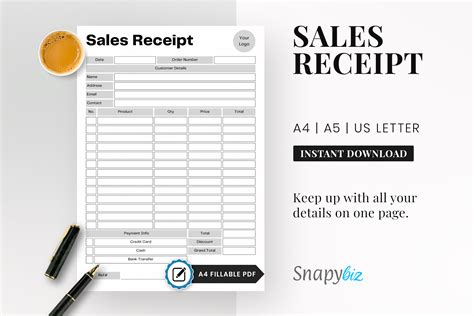 Sales Receipt Template