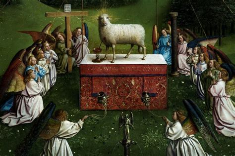 A Lamb In The Newly Restored Ghent Altarpiece Is Going Viral Because