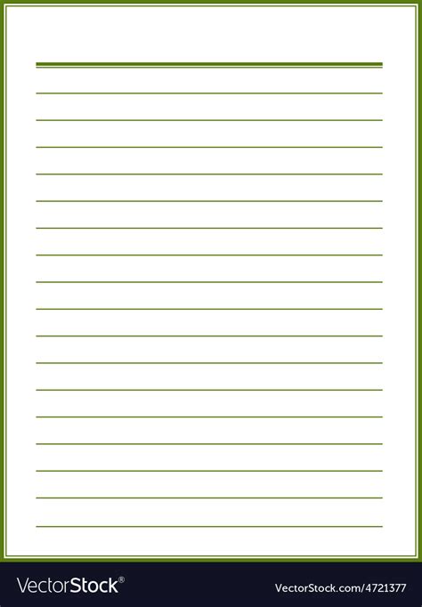 Green Bold Lined Paper For Students X 11 Inches Spacing