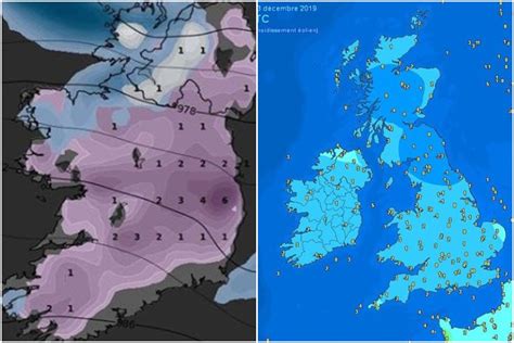 Irish Weather Forecast Met Eireann Issue Yellow Snow Ice Warning For Six Counties As