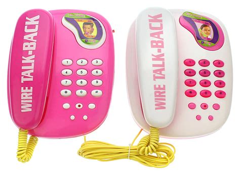 My First Phone Twin Telephones Wired Intercom Childrens Kids Toy