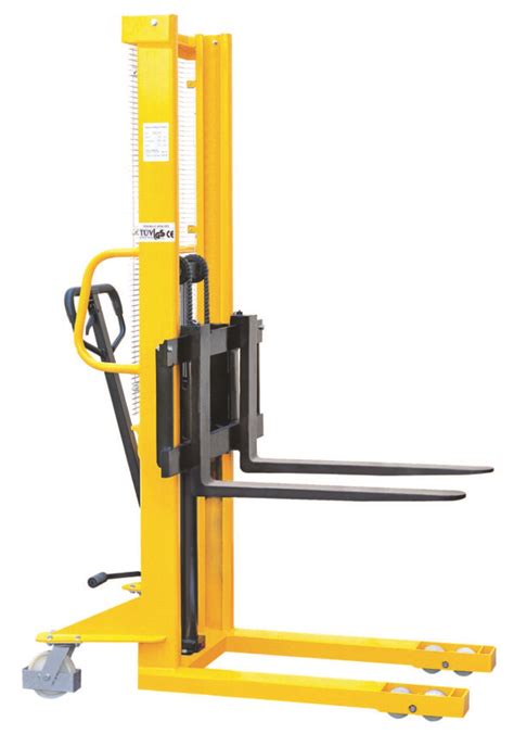 Hydraulic Stackers Fork Type Adjustable 1000kg Capacity 2500mm