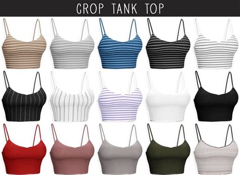 Crop Tank Top Sims 4 Sims 4 Clothing Sims 4 Toddler