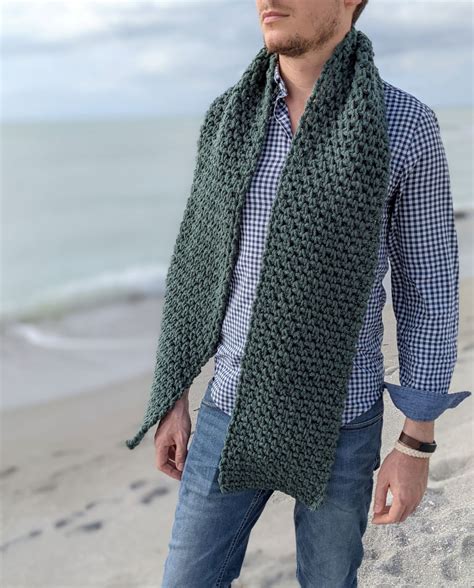 Classic Mens Crochet Scarf Pattern Jewels And Jones