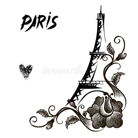 Eiffel Tower Paris France Stock Vector Illustration Of Monument