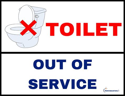 Toilet Out Of Service Sign Free Download