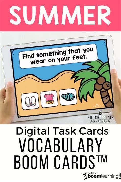 Esl Summer Vocabulary Comprehension Boom Cards Digital Task Cards