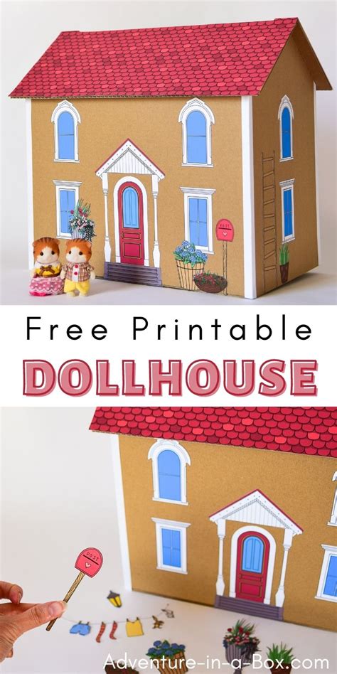 Free Printable Dollhouse Templates Pin Adventure In A Box