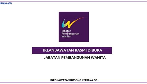 Jabatan pembangunan wanita malaysia logo vector. Jabatan Pembangunan Wanita • Kerja Kosong Kerajaan