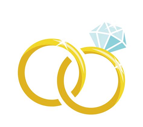 Wedding Ring Marriage Cartoon Vector Material Diamond Wedding Ring