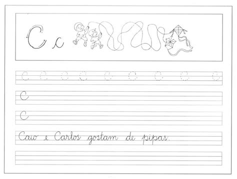 Atividade Caligrafia Letra Cursiva C Atividades Educação Infantil