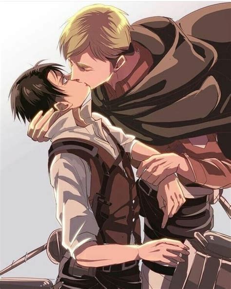 I Love The Way Erwin Grabs Levi And Levis Surprised Face Credits To