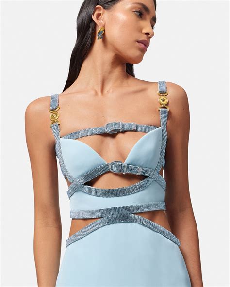 Versace Crystal Medusa 95 Cutout Gown For Women Us Online Store