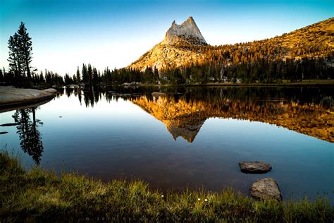 Expose Nature Cathedral Peak And Upper Cathedral Lake Yosemite