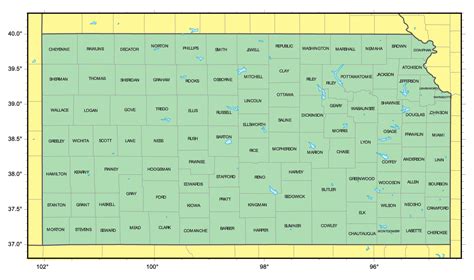 Kansas State Map Usa Cities And Counties On The Map Ks