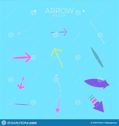 Colorful Arrows Arrows Colorful Set Arrow Logo Concept Curly And