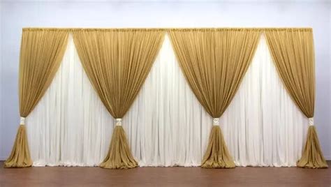 Free Shipping 3m6m Luxury Gold With White Wedding Backdrop Wedding