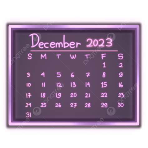 December 2023 Calendar Calendar Date Month Png Transparent Clipart