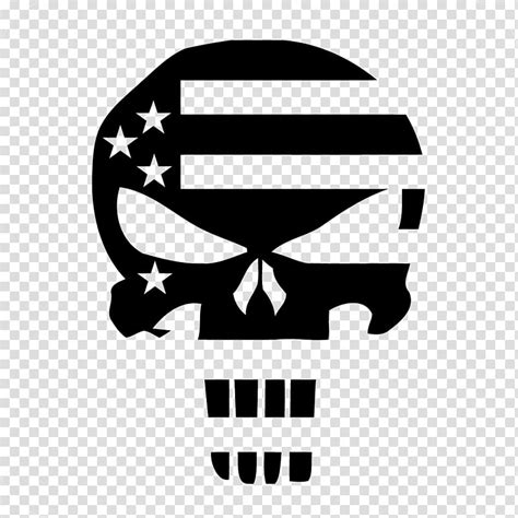 Punisher Logo Decal Sticker Flag United States Flag Of The United