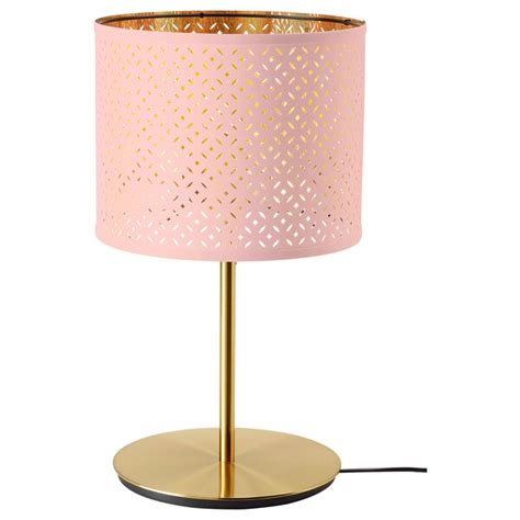 NYMÖ / SKAFTET Bordlampe - rosa messing, messing - IKEA
