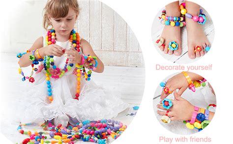 Happytime Snap Pop Beads Girls Toy 180 Pieces Diy Jewelry