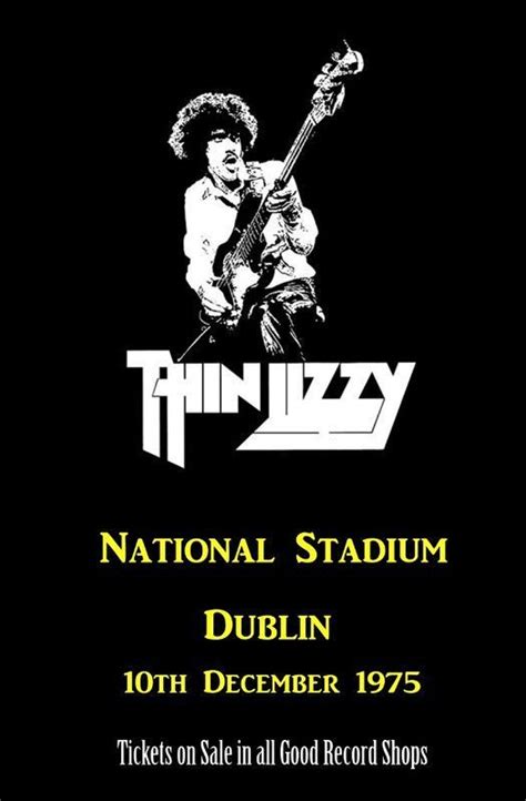 Thin Lizzy Dublin 75 A4 Music Mini Print Dublin National Stadium