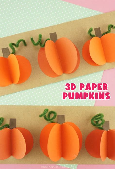 3d Pumpkin Craft Paper Pumpkin Craft Pumpkin Crafts Fall Paper Crafts