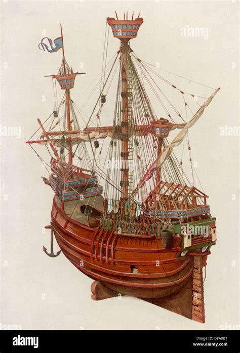 Sailing Ship 15th Century High Resolution Stock